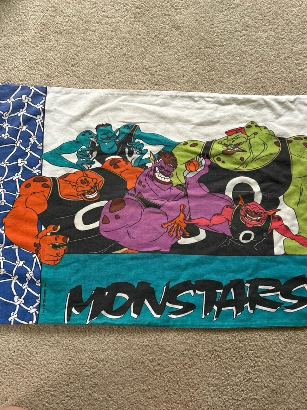Vintage 1996 Space Jam Looney Tunes Pillowcase